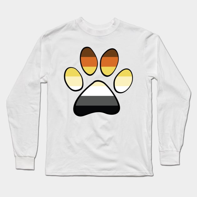 Bear Pride Paw Long Sleeve T-Shirt by HyperOtterDesigns